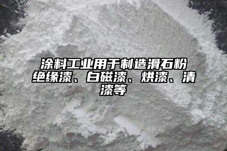 涂料工業(yè)用于制造滑石粉絕緣漆、白磁漆、烘漆、清漆等